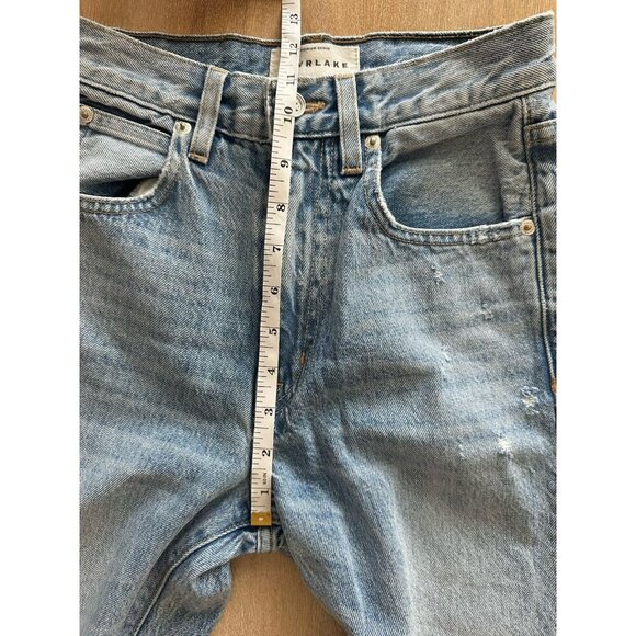 SLVRLAKE London Straight Leg High Rise Jeans in Heartache Size 23 - Picture 12 of 13